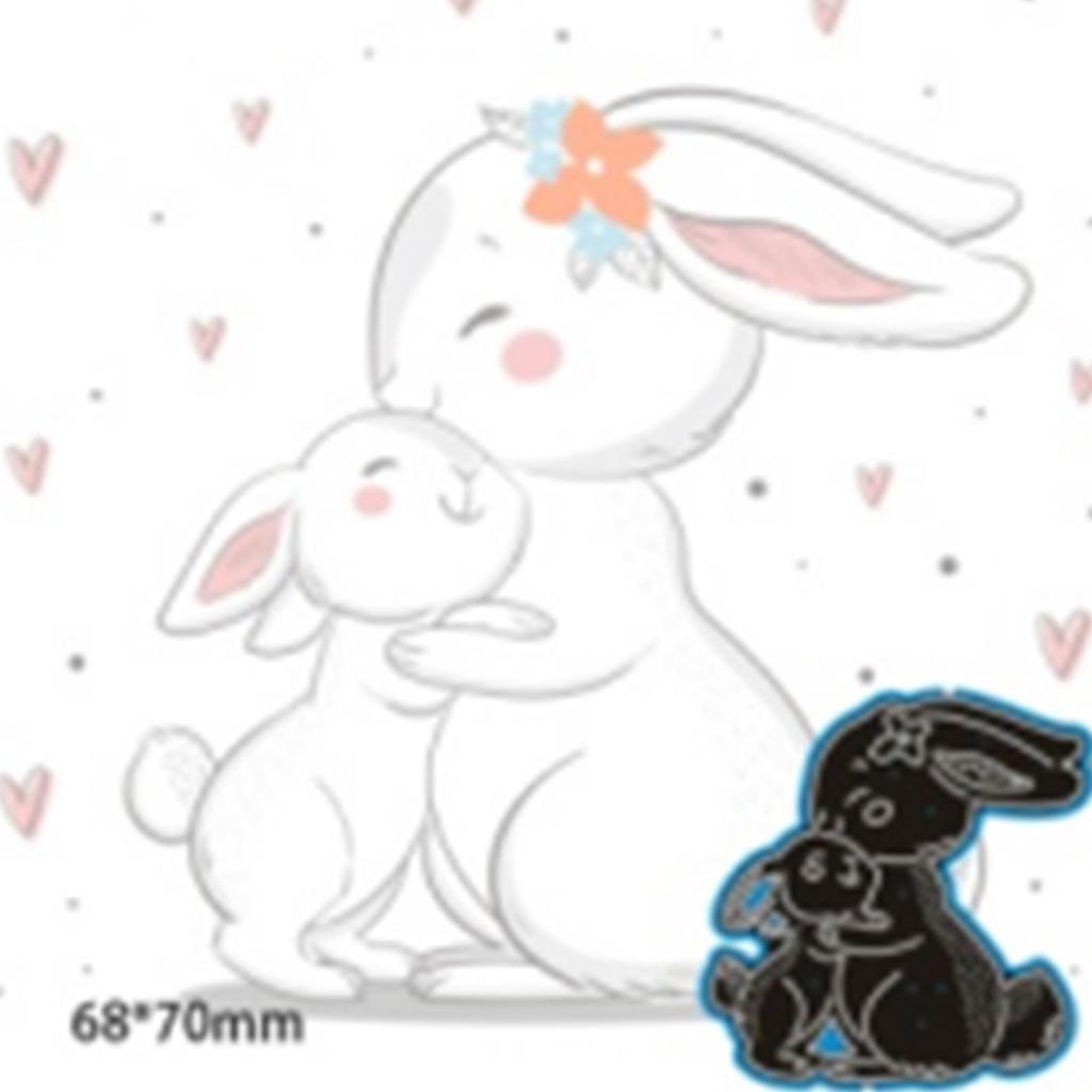 Bunny Die Cuts Rabbits Rabbits Metal Cutting Dies DIY Embossing Mold Scrapbooking Album-Photo Frame Making Decorations
