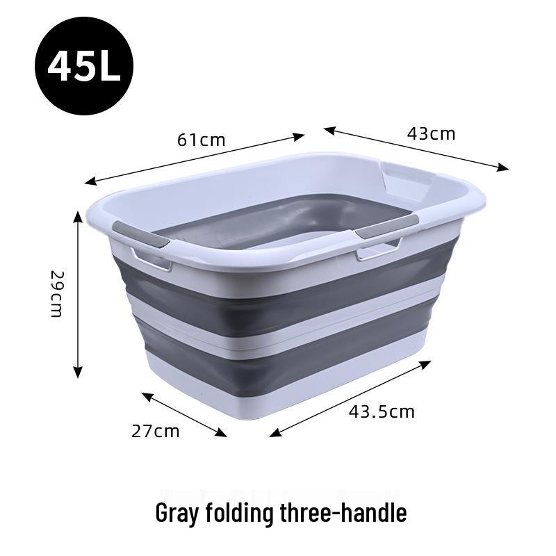 40L Outdoor Laundry & 26L Folding Storage Basin for Dirty Clothes