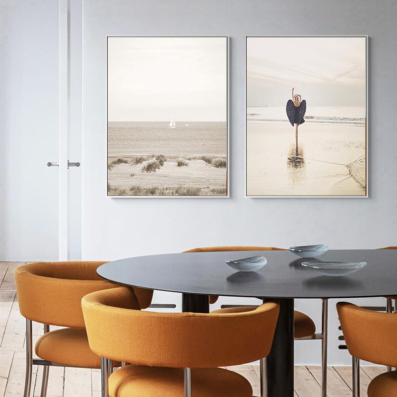 Natur Landschaft Poster Meer Landschaft Blumen Wand Kunst See Strand Druck Leinwand Malerei für Wohnzimmer Dekoration Bild