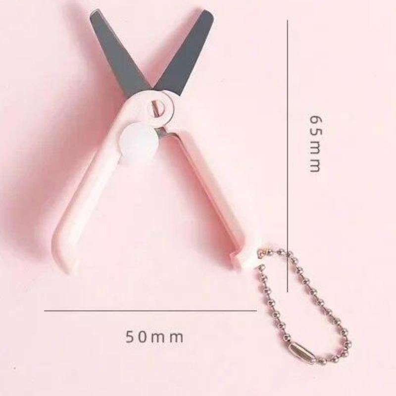 Kreative tragbare Mini-Klappschere Morandi Einfaches Papierschneide-Kunstwerkzeug Stationäre Schere Büroschulbedarf