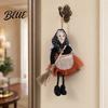 Halloween Celebration Decor Witch Broomstick Hanging Ornament Spooky Fabric Pendant for Party Bar Indoor Home Trick or Treat Festive Decoration Gift