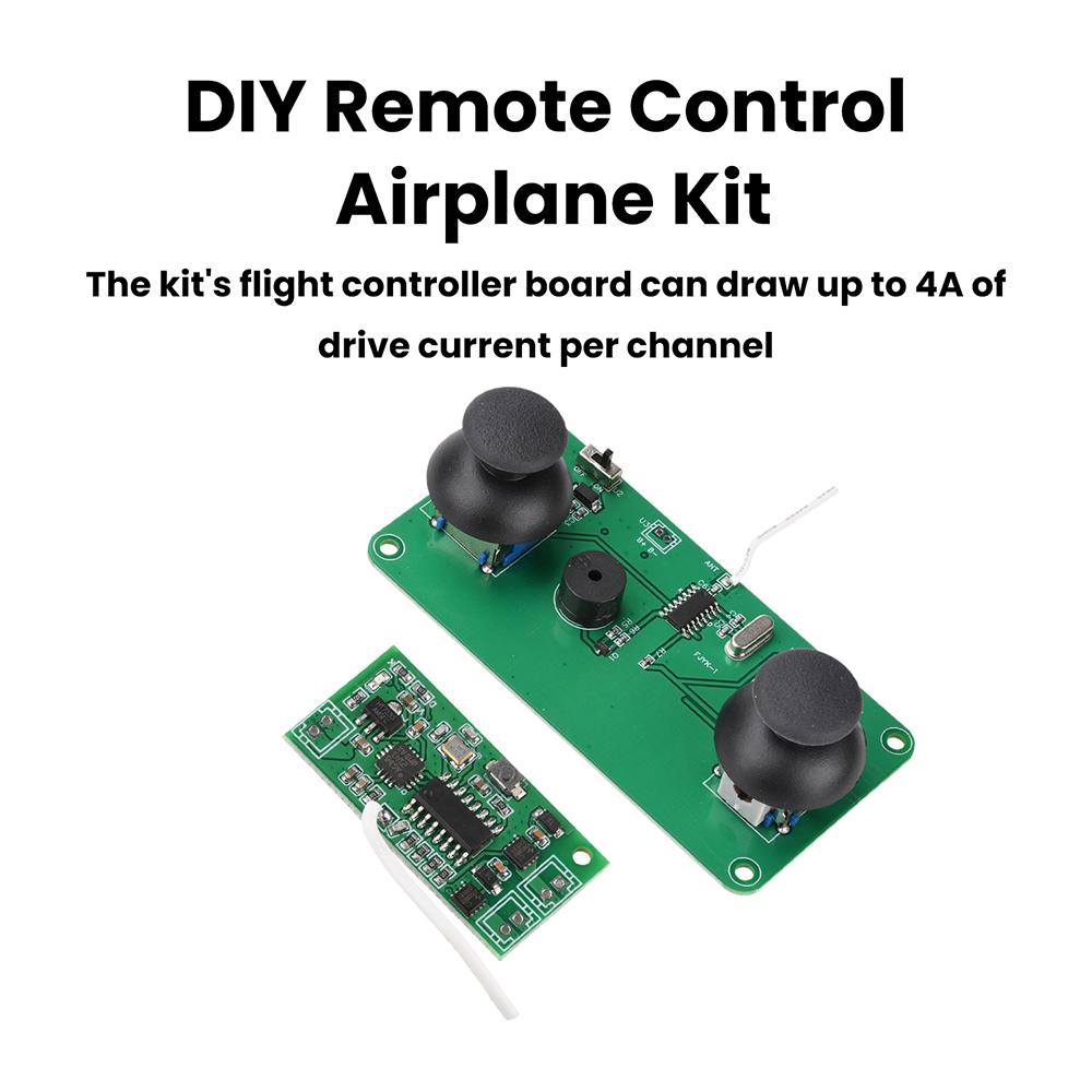 2.4G Dual Motor RC Airplane DIY Kit 3‑5V Differential Control Gyro Flight Control Board for Fixed Wing Glider Drone 100M Remote