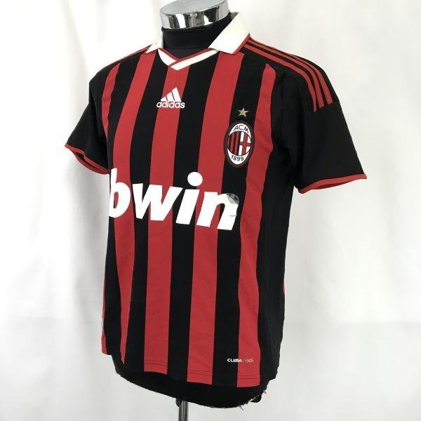 adidas AC Milan 2008-2010 Serie A Soccer Uniform Men’s XS-S Black Red(USED)