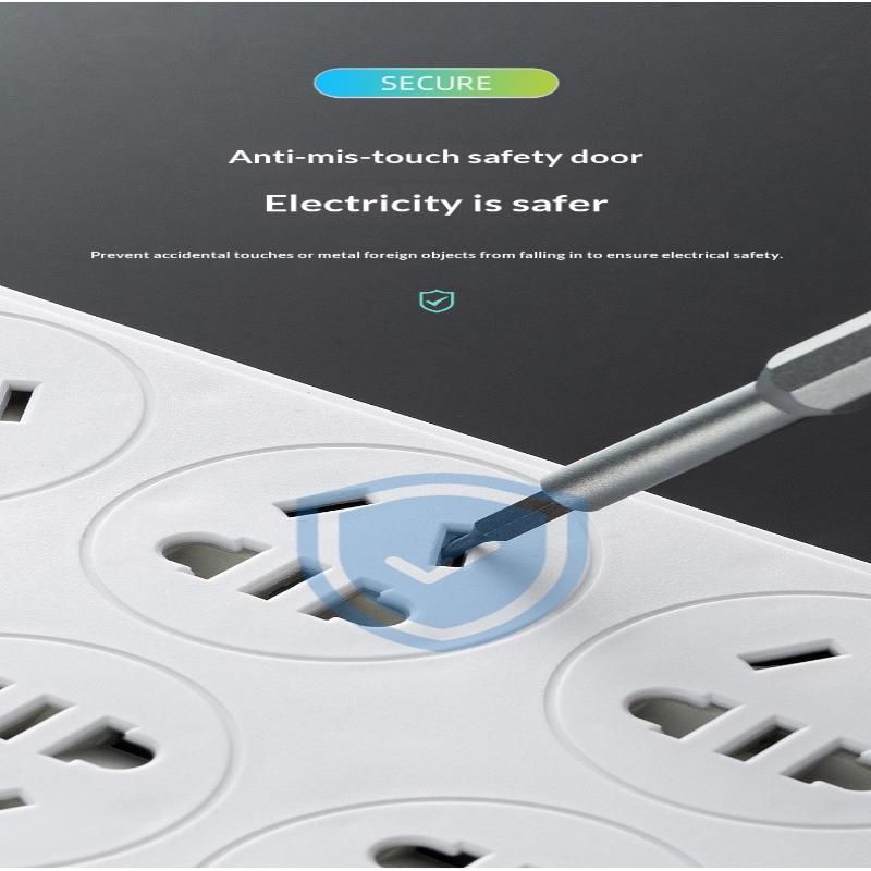 Universal Power Strip Socket Eu Us Au Plug With Usb Type-C Pd Surge Protector Power Cord Extension Sockets