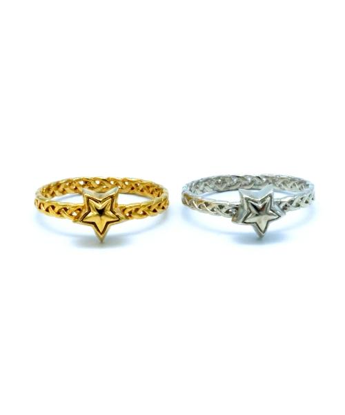 Bonbeau Antique Star Braid Daily Ring Antique Star Silver Braided Ring (Type A)
