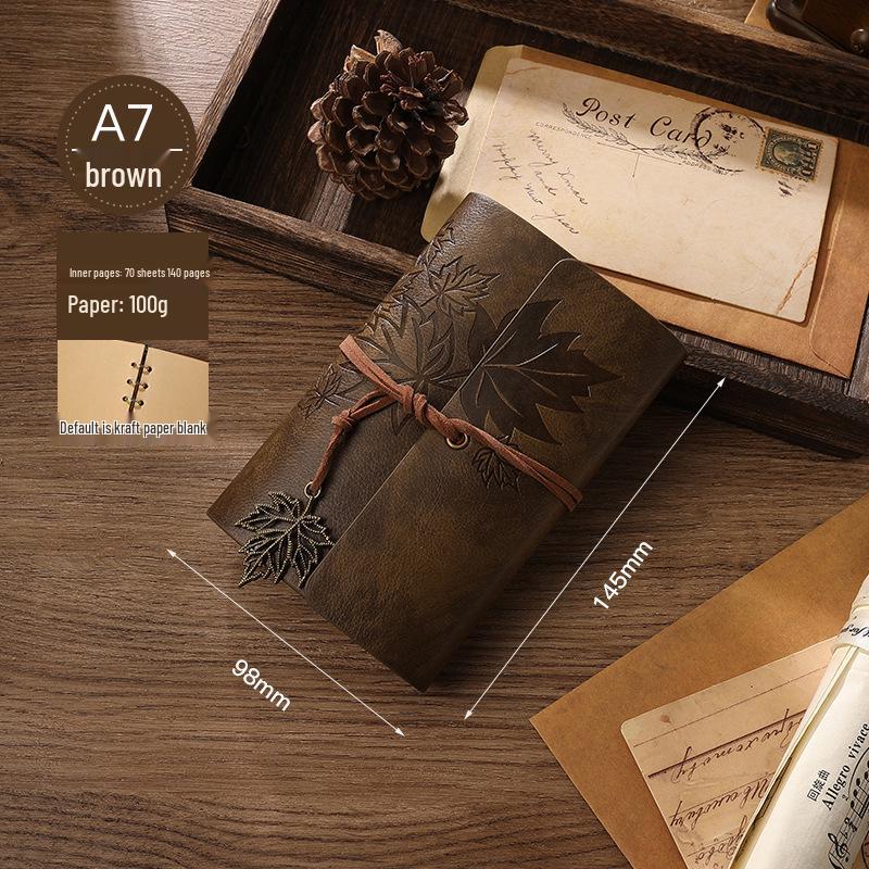 Draagbaar Kraftpapier Reisaanmeldboek: Losbladig DIY Dagboek Notitieboek