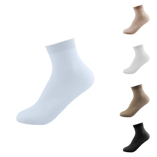 10 Pairs Socks Disposable Soft Polyester Solid Color Breathable Unisex for Ice Rink