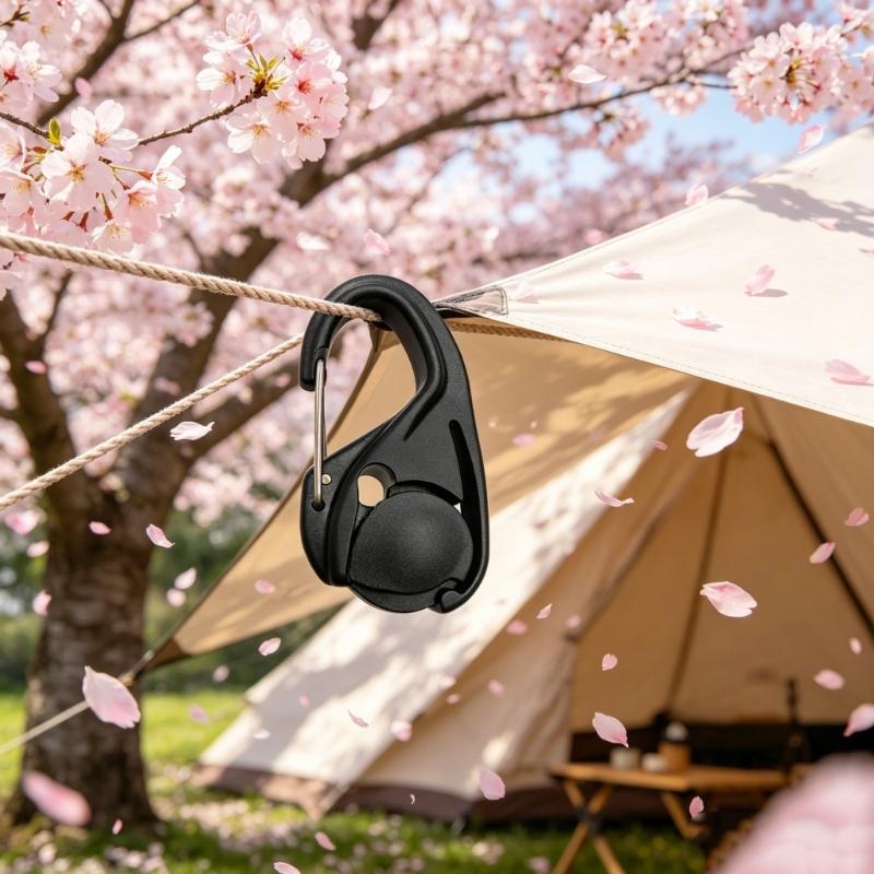 10Pcs Quickly Adjust Cord Lock Rope Tightener Light Weight Outdoor Camping Elastic Hanging Rope Hook for Camping Gear