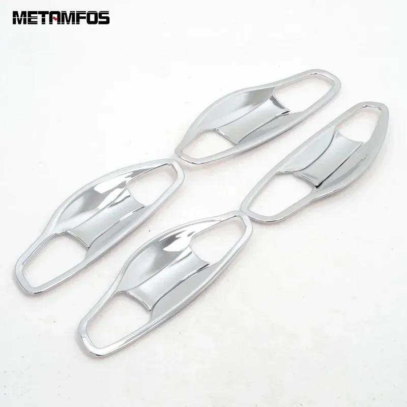 For Hyundai Santa Fe IX45 2013-2016 2017 Chrome Side Door Handle Bowl Cover Trim Protection Cap Exterior Accessories Car Styling