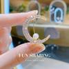 Bright Star Pearl Brooch, High-End Women'S Full Diamond Moon Pin, Fixed Clothes, Anti-Light, Exquisite Brooch Collar Pin