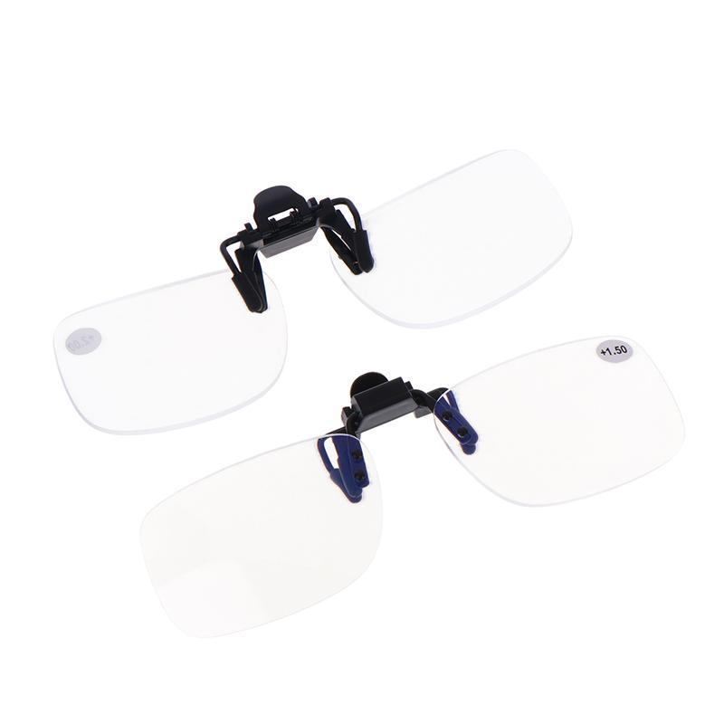 Ultra-Light Clip Presbyopic Glasses Rimless Flip Up Down Reading Glasses With Clip Optical Lenses Magnifying Glasses For Reading