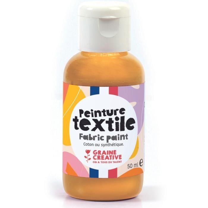 Peinture pour textile - GRACRE - doré - 50 ml - Peinture - Plastique - Adulte - Mixte