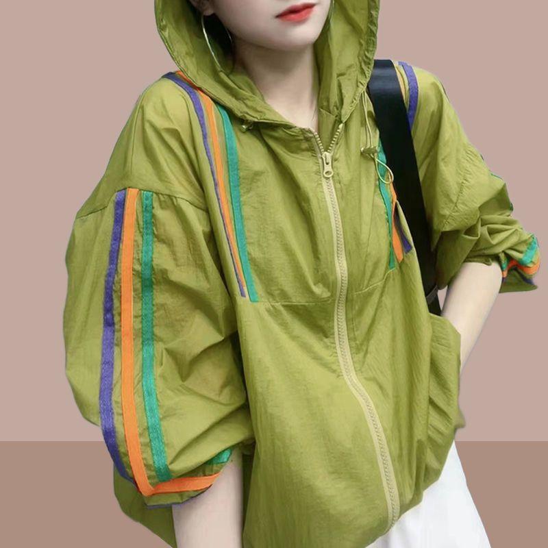 

Быстросохнущая толстовка с капюшоном на молнии, тонкое солнцезащитное пальто для женщин, дышащая конструкция с защитой от ультрафиолета XXL