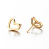 Stainless Steel Geometric Animal Earrings Set: Water Drop, Horseshoe, Heart, Cross, Fish, Snake Designs
