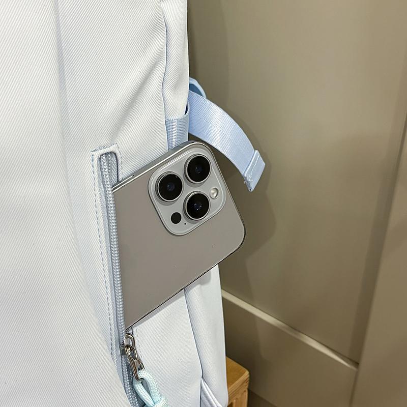 Letter Print Campus Backpack Large Capacity Junior Senior High School Student Schoolbag