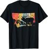 Retro Montana Elk Hunting Bull Elk MT State Shape Novelty T-Shirt