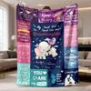 2026 Latest Flannel Throw Blanket | Contemporary Digital Print Polyester Blanket with Inspirational Quotes, All Seasons, Multipurpose, Machine Washabl