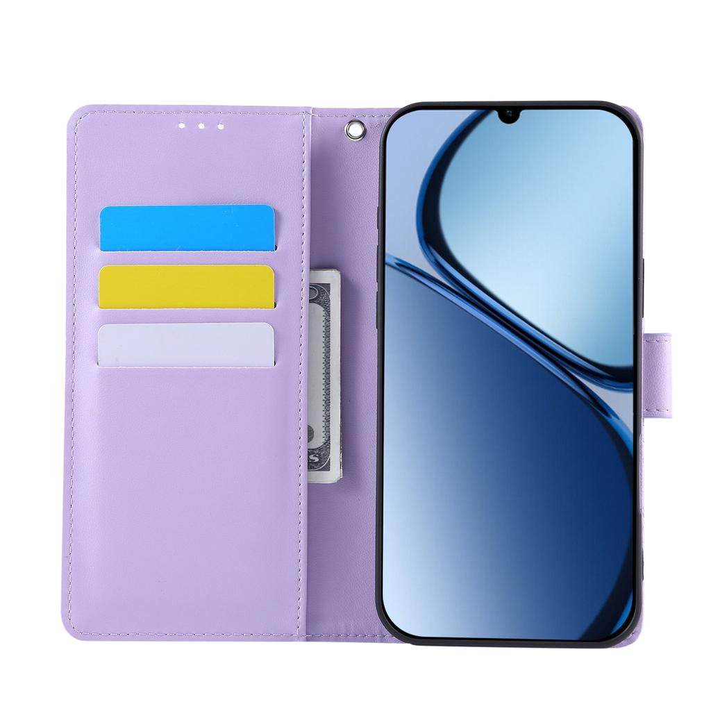 For Samsung Galaxy A05 4G Case Rose Flower PU Leather Wallet Phone Cover with 3 Card Slots