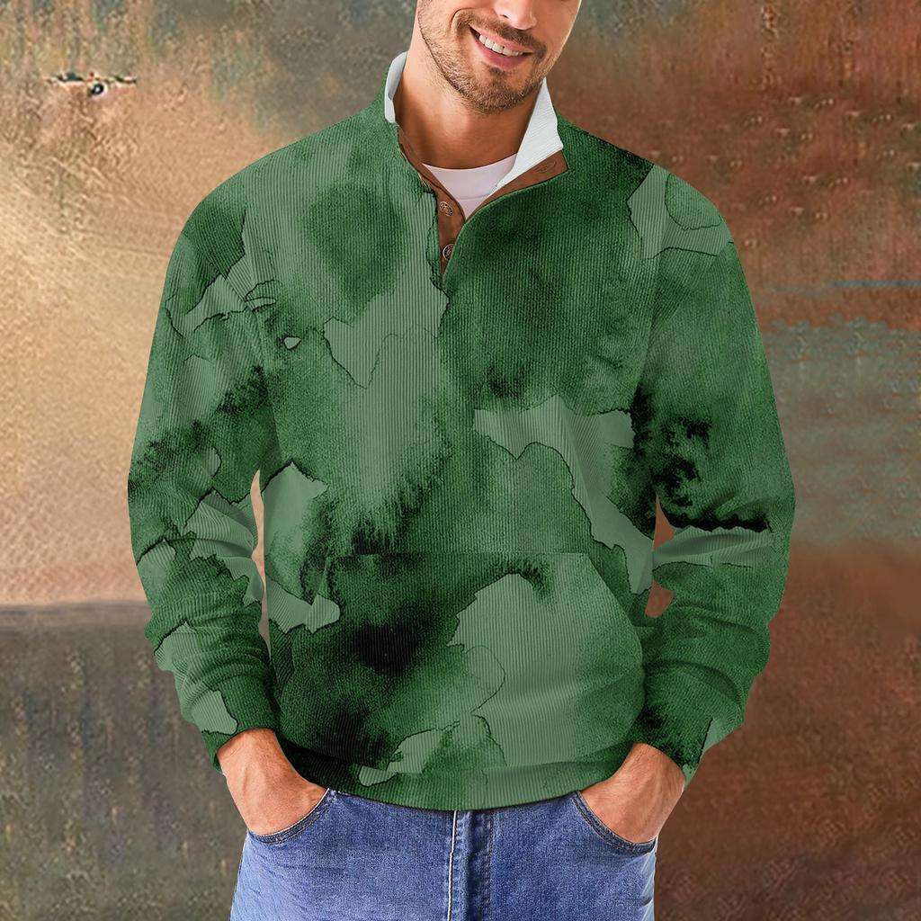 Men's Retro Casual Gradient Printed Sweatshirt