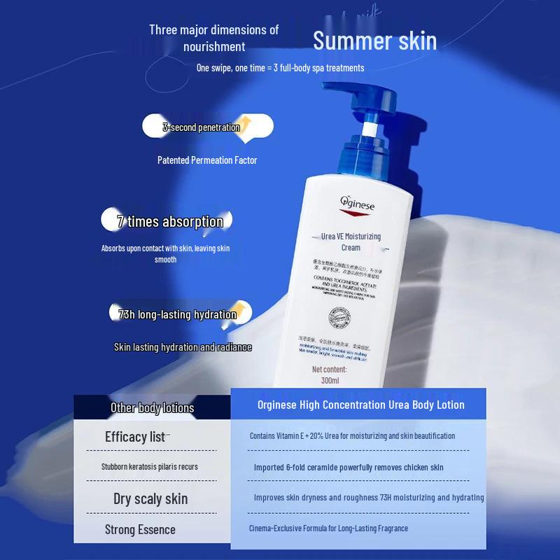 Orginese Urea VE Nourishing Body Cream for Keratosis Pilaris with Glycerin Moisturizer.