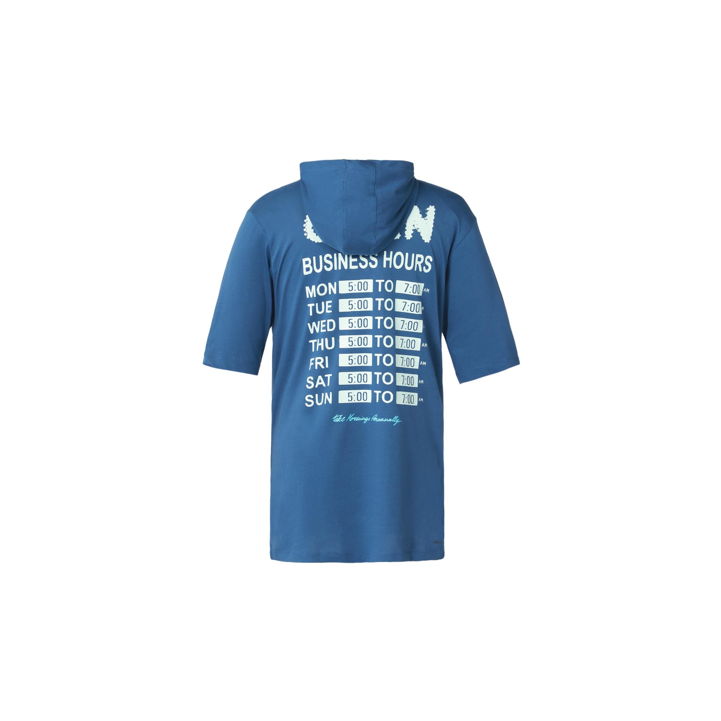 Air Jordan Alphabet Short Sleeve Hoodie Men s Blue DQ7383-493 L