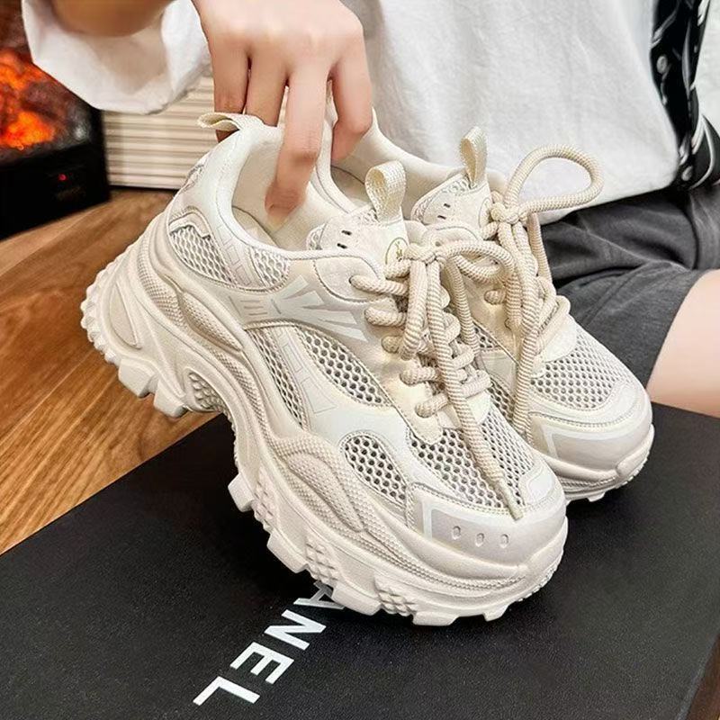 

Platform dad shoes women s summer new breathable mesh heightening lightweight sneakers 40