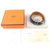 Pristine HERMES bracelet Trench Double Leather Navy leather Women Used