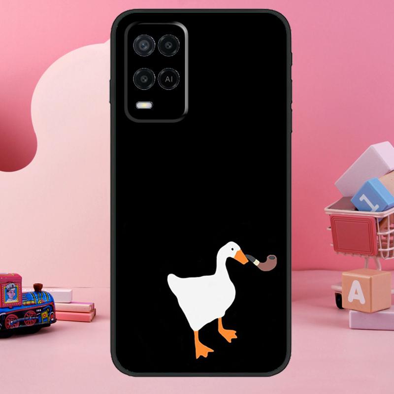 Cartoon Cute Goose Case For OPPO A57s A17 A16 A15 A54 A74 A76 A96 A52 A72 A5 A9 A31 A53 A77 A91 A93 A54s Cover