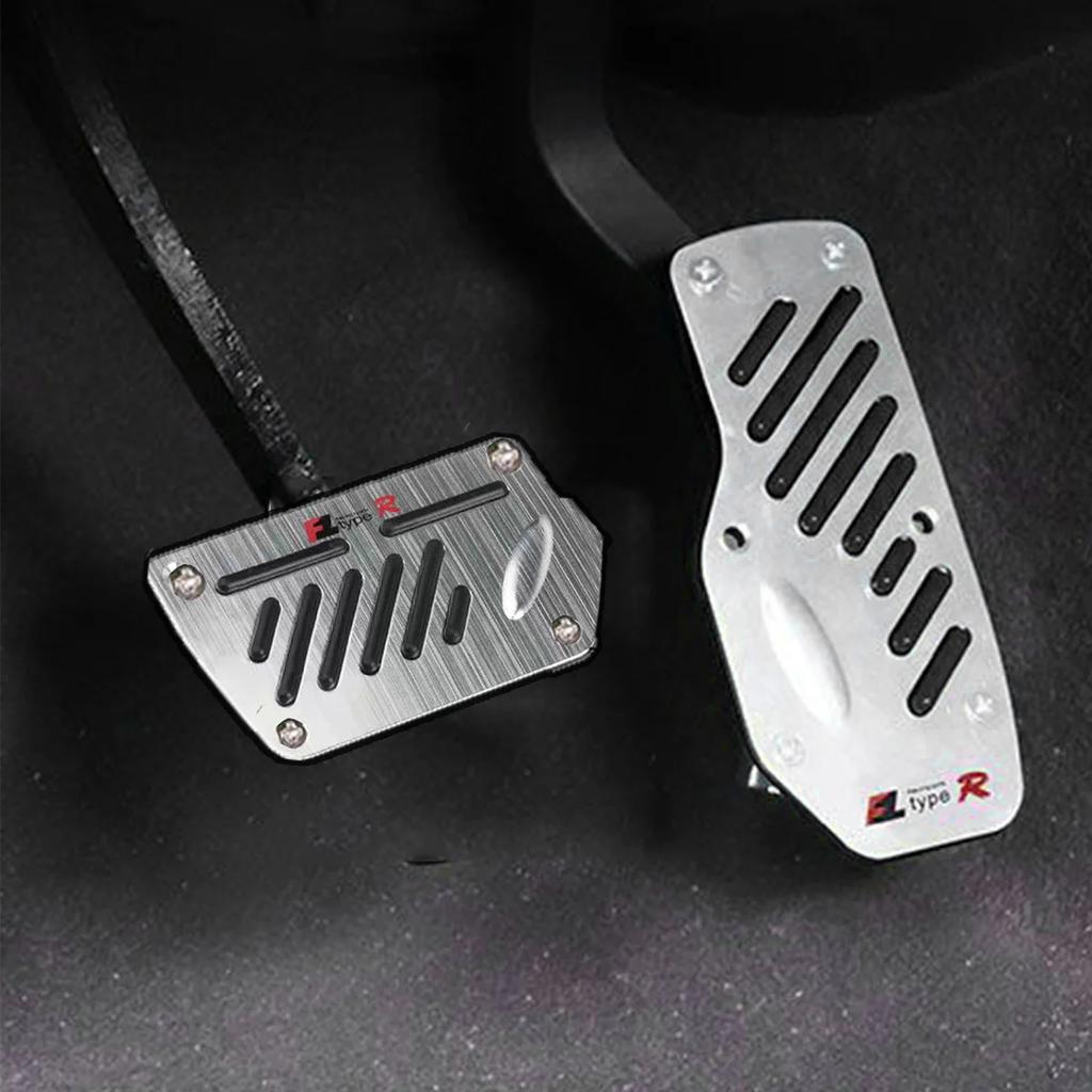 Universal Aluminum Automatic Transmission Car Pedal Cover Brake Fuel Gas Foot Pad Set Kit Pedals Red Blue Silver Non-Slip Tools