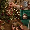 with Bow DIY Patchwork Christmas Ball Kit Handmade Vintage Fabric Xmas Ball Kit  Window Display