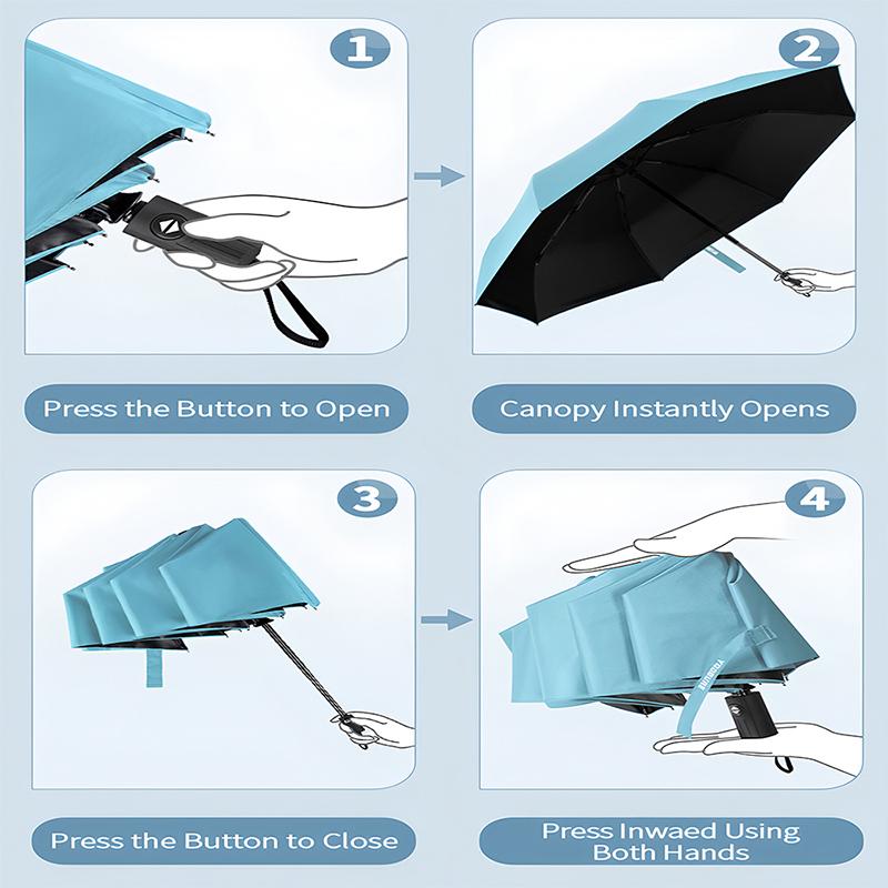 1pc Sturdy 8-Bone Auto Umbrella, Golden Regal Falcon Umbrella, Digital Printed, Foldable Umbrella for On-the-Go Outdoor Use