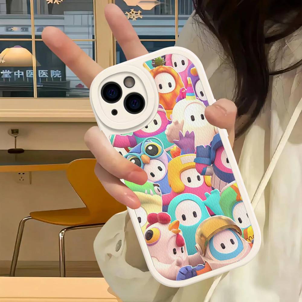 F-Fall G-Guys Party Game Phone Case Hard Leather For IPhone 14 13 16 Mini 15 14 11 12 Pro Max Plus Fundas