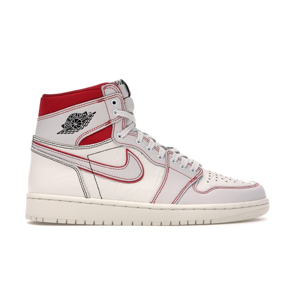 

Мужские кроссовки Air Jordan 1 Retro High OG Phantom White Sail Black-Phantom-University-Red 555088-160