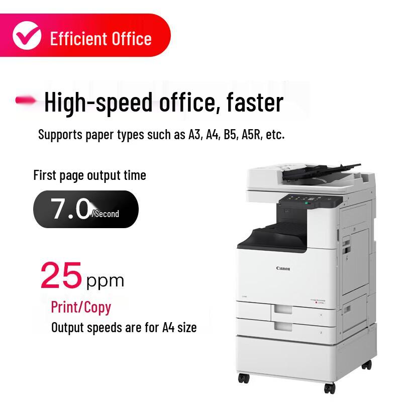 Canon iR2925 A3/A4 Monochrome Multifunction Printer CN plug (adapter included)