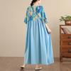 DIMANAF New 2026 Women Plus Size Summer Beach Lady Long Dress Loose Oversize Maxi Floral Print Fashion Cotton
