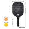 WEZHOPP Honeycomb Fiberglass Pickleball Paddle Set