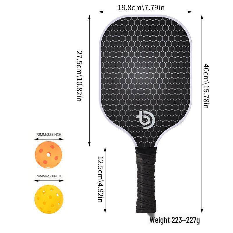 WEZHOPP Honeycomb Fiberglass Pickleball Paddle Set
