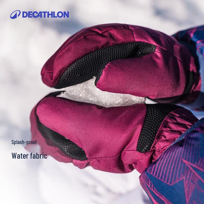Decathlon Kids' Warm Mitten Ski Gloves