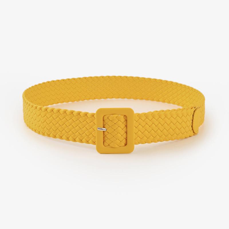 Country Elegant Japanese Style Woven Wide Waist Belt In Beautiful Candy Colors Perfect For Outfits