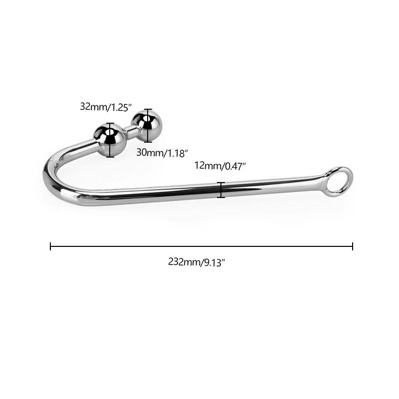 Metal Butt Plug with Ball Metal Anal Plug Dilator Sex Toys for Men and Women Adult Products Anal Hook Gay Stainless Steel