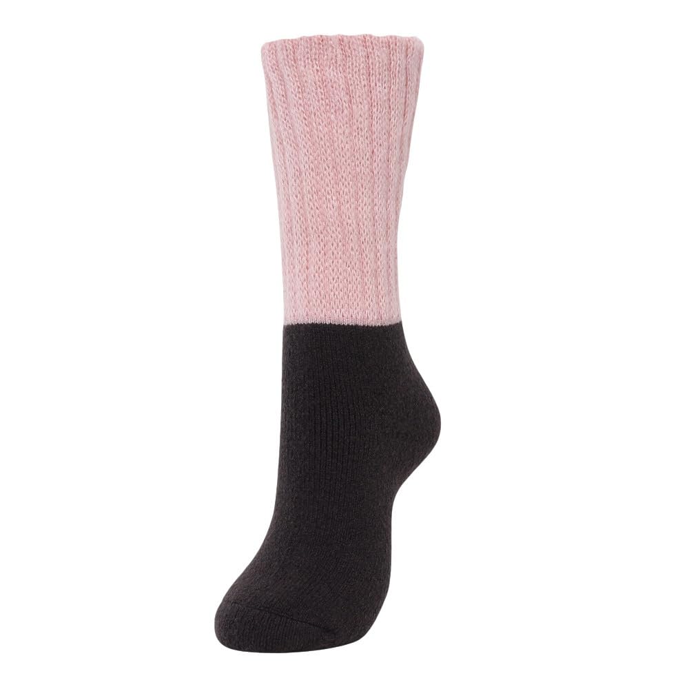 

Socks Loose Warm Plain Bicolor Crew Length Socks Soft Ribbed Collar Made in Japan 1 Pair Brown [Fukusuke] [Satisfied] Women s 3245-896 DBR-Dark