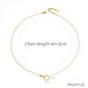 Cold Wind Roman Small Gold Ring Necklace Titanium Steel Collarbone Chain Women'S Niche Design Does Not Fade
