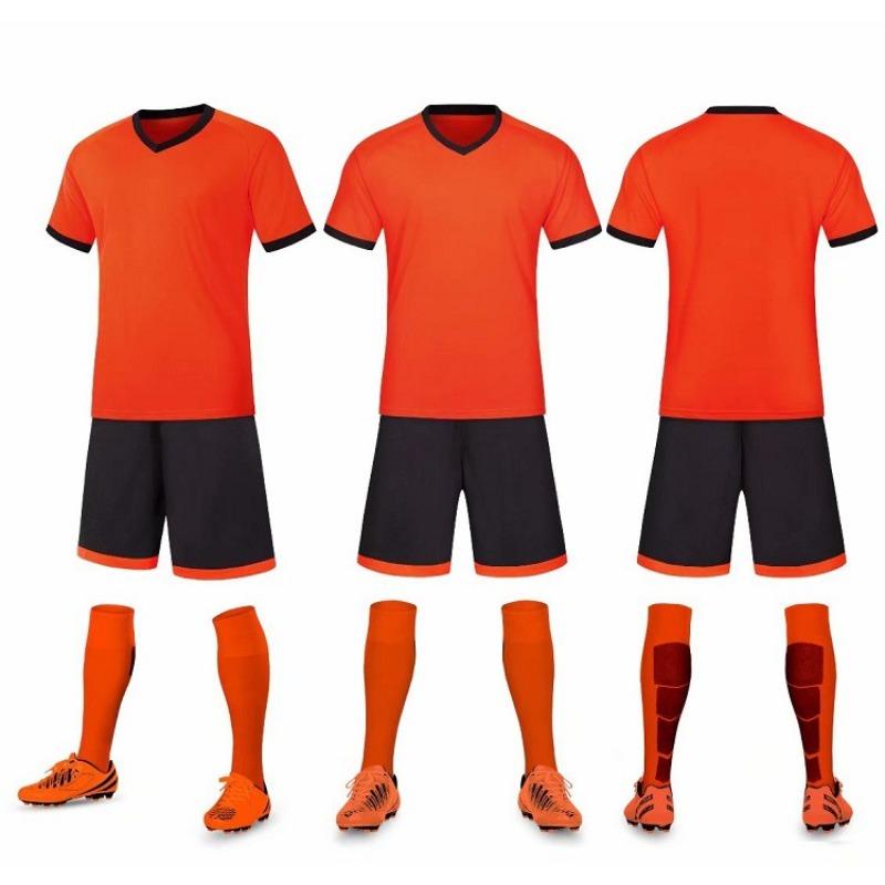 18 Short Sleeve Whiteboard Football Suit Set Football Training Suit Men S Jersey S оранжевый
