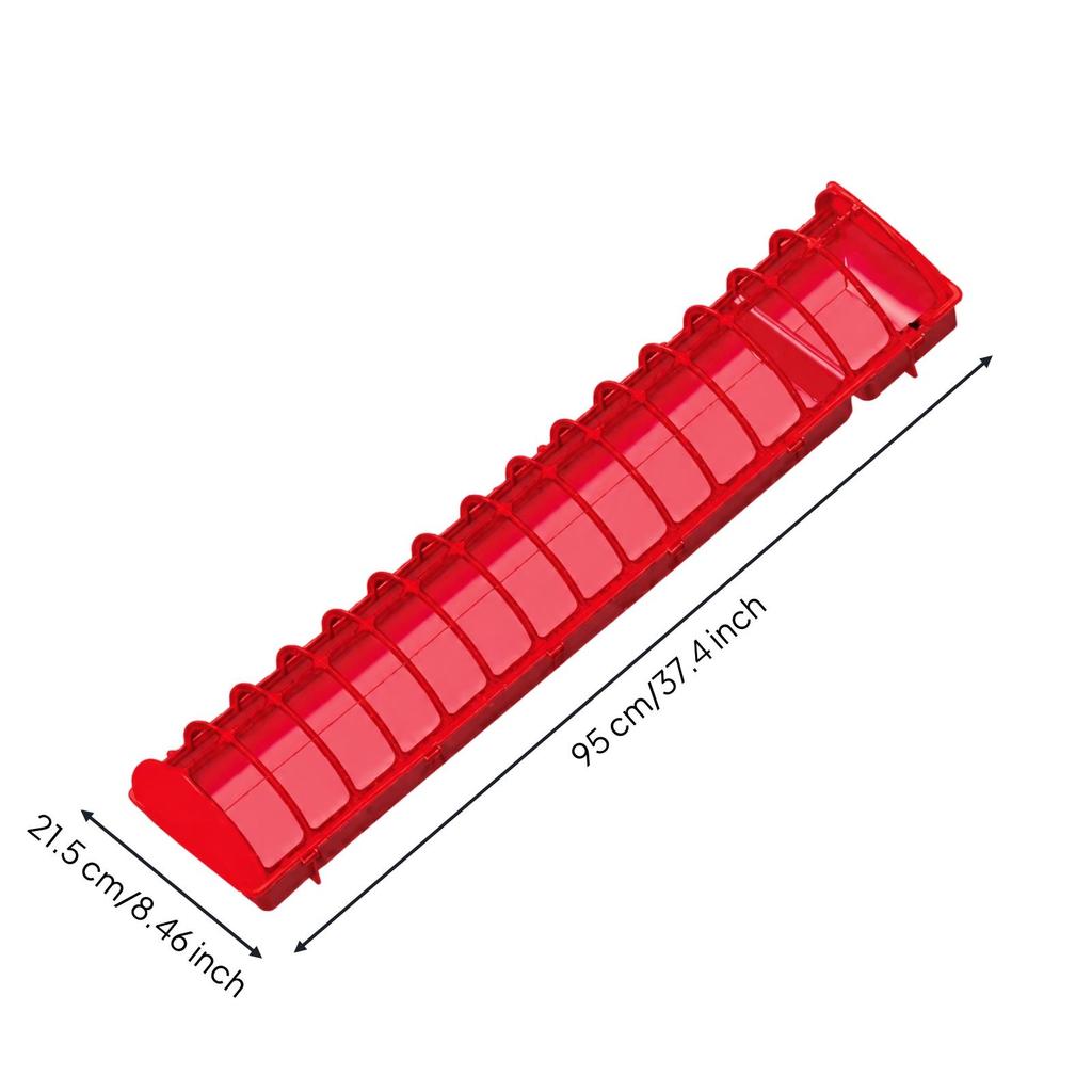 Poultry Feeder with Internal Partitions Multi-Use Feeding Trough Chicken