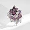 Women's Light Luxury Design Elegant Inlaid Zircon Tassel Flower Brooch Fashionable And Versatile Niche Design Brooch