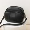 Leather Small Bag Women's Bag New Trendy Versatile Soft Leather Messenger Bag Women's Mini Double Zipper Shoulder Small Bag