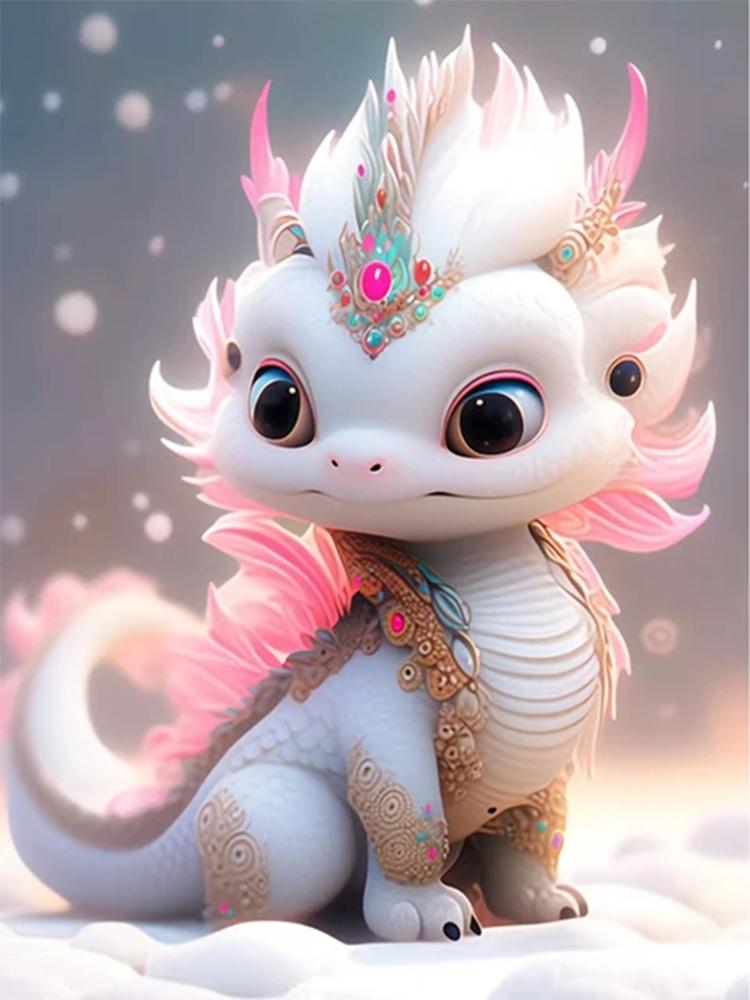 New Arrival Diamond Painting Cross Stitch Kit Cartoon Dragon Baby 5D DIY Diamond Embroidery Mosaic Rhinestone Home Decoration