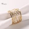 6Pcs/Set Wire Winding Napkin Ring Luxury Golden Elegant Metal Dinner Napkin Holder Buckle Wedding Party Hotel Restaurant Table Decoration