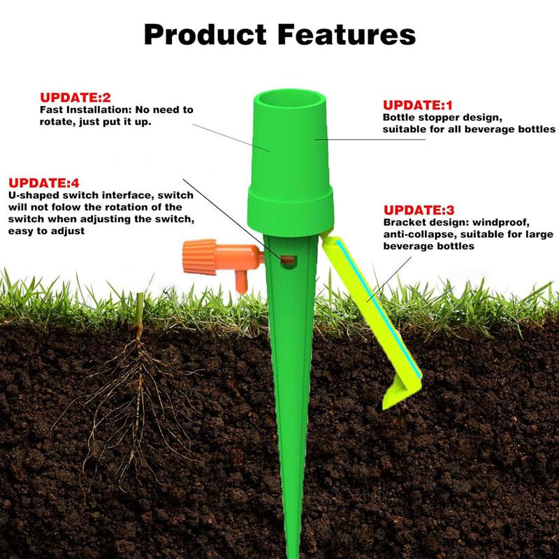 6/15Pcs Garden Automatic Water Bottle Drip Irrigation Device Self Watering Spikes Plant
