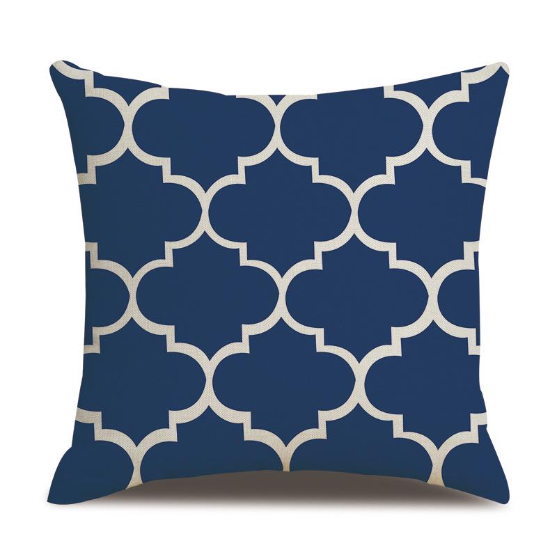 Mediterranean Style Nordic Modern Pillowcase Geometric Pattern Office Pillow Car Sofa Cushion Cover